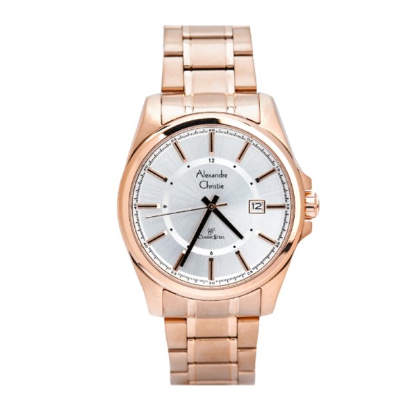 Alexandre Christie AC 8502 Rosegold White Man MDBRGSL